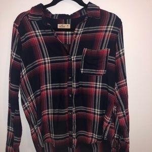 This is a red, white and blue Hollister flannel.